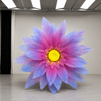 Paarse blauwe Dahlia zonnebloemkop gigantische papieren kunstbloem bruiloft evenement decoratie commerciële bloemendisplay levering
