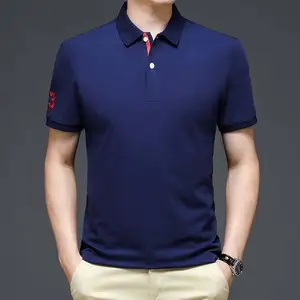 SHULIQI Summer New Men's Solid Color Lapel Golf Polo Shirts 100% Polyester Sport T-shirt for Men Polo