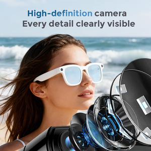 Lunettes de soleil intelligentes avec traduction IA ChatGPT, caméra 8,0 Mpx et technologie de stabilisation de capteur 6 axes pour les voyages d'affaires féminins - Product Image 6