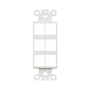 USA Type Face Plate 1 Port 2 3 4 6 port cat6 faceplate rj45 rj11 faceplate white black Wall Plate for audio fiber optic rca rg6