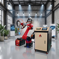 Robot de soudage laser industriel pour tôles métalliques avec positionneur personnalisé, soudeuse robotisée automatique 6 axes haute puissance 6000 W