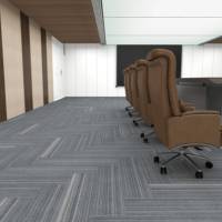 Moquette de bureau grise en PP, antistatique, épaisse, en dalles, pour salles de réunion