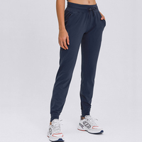 Pantalon de jogging en Nylon et Spandex pour femme, vêtement de sport, coupe Slim, pantalon de survêtement léger