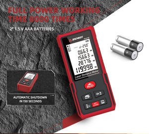 Alat Ukur Konstruksi SNDWAY Laser Merah 630-670nm Pengukur Jarak Sudut 50m Meteran Jarak Laser Digital dengan CE RoHS IP54 - Product Image 3