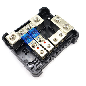 Portafusibili Universale 12V 24V 60A per Stereo Auto, Blocco di Alimentazione con Una Ingressione e Tre Uscite, Unità ANS per Auto, Camion, <span class=keywords><strong>Barca</strong></span>, Camper, Lavori di Modifica Audio - Product Image 4