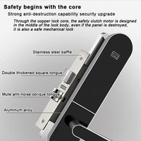 Serrure de porte d'hôtel intelligente sans clé avec carte RFID électrique, encodeur logiciel gratuit, clé mécanique et carte