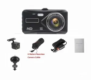 Hot Koop Dash Cam Dual Lens Auto Dvr Hd 1080P4 "Touch Screen Ips Met Backup Rear Camera Griffier Night vision Car Video Recorder