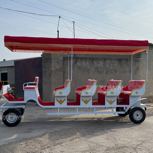 Carroza Eléctrica Comercial Larga para Turismo, con Adornos Dorados, Asiento Ancho, para Eventos al Aire Libre y Recepciones - Product Image 1