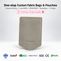 Porte-cartes en microfibre, design à enfiler, compact pour un usage quotidien et en voyage