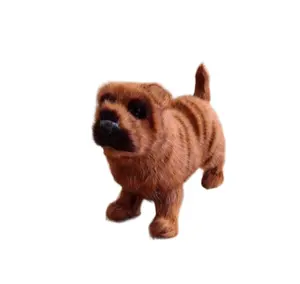 欧洲玩具毛绒动物英国斗牛犬模拟狗模型毛绒动物玩具家居圣诞装饰
