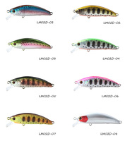 Umpan Pancing Lutac Minnow Sinking Water Hard Lures Mata 3D Kail Treble 9 Warna 5g 50mm Murah