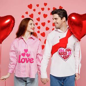 Stock Big Size 28cm Iron on Embroidered Valentine Bow love Xoxo Bemine Patch for T-shirt Hoodies - Product Image 2
