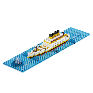 Kit di Modellismo in Plastica Premium per Decorazione Casa, Set di Blocchi da Costruzione <span class=keywords><strong>Titanic</strong></span> e Iceberg con Dettagli Realistici - Product Image 6
