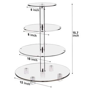 Grosir Pabrik BYD Rak <span class=keywords><strong>Display</strong></span> Kue Modern Ramah Lingkungan 4 Tingkat dengan Lampu LED Akrilik untuk Hari Ayah, Paskah - Product Image 2