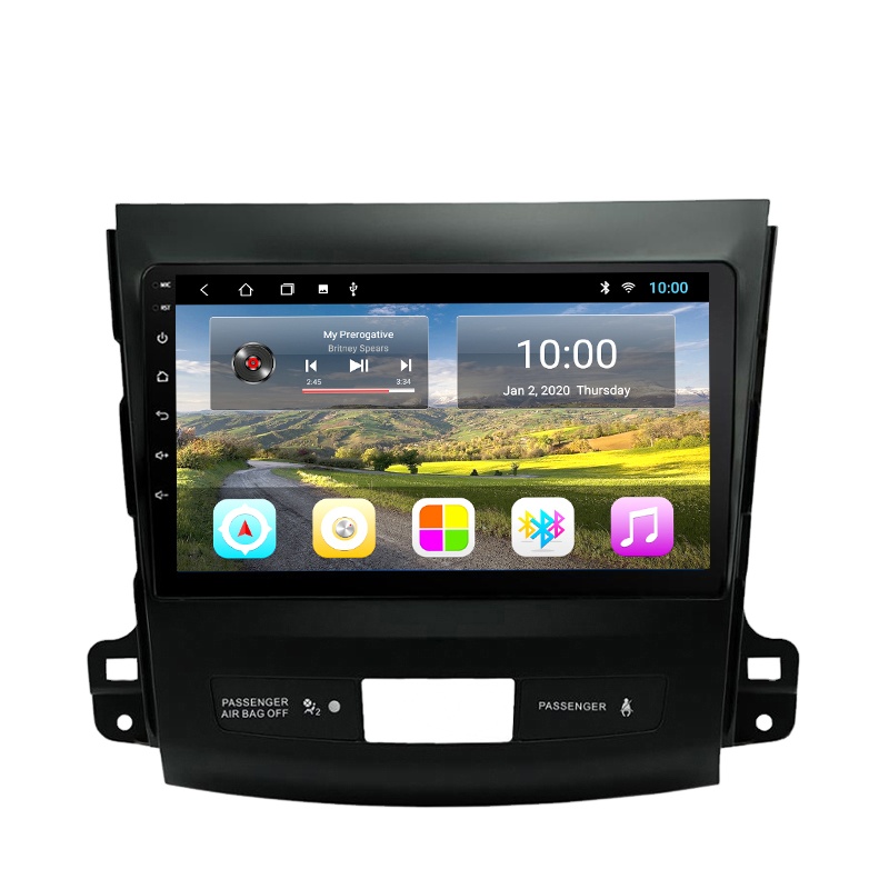 2G RAM 9 inch Android 10 car dvd gps navigation For Mitsubishi Outlander 2006-2012 multimedia radio system(32e04bcc)