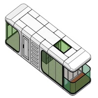 Hangfa-Maison capsule mobile moderne de luxe, mobile, préfabriquée, verte, extérieure, pour hôtel et camping, petites unités modulaires mobiles