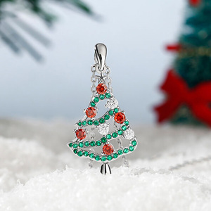Collana con Ciondolo Albero di Natale per Donne, Regalo Colorato per le Feste, Gioielli alla Moda - Product Image 4