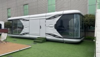 Capsule spatiale modulaire, Villa de luxe, Hôtel, Maison conteneur, Nid de sommeil, Nave spatiale, Maison mobile extérieure, Tiny house moderne, 28m2/38m2, Thermique