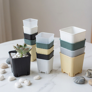 Macetas de Plástico Cuadradas Mini Ecológicas al por Mayor para Interiores/Exteriores, Macetas de Vivero para Diseño de Jardinería en el Hogar - Product Image 2