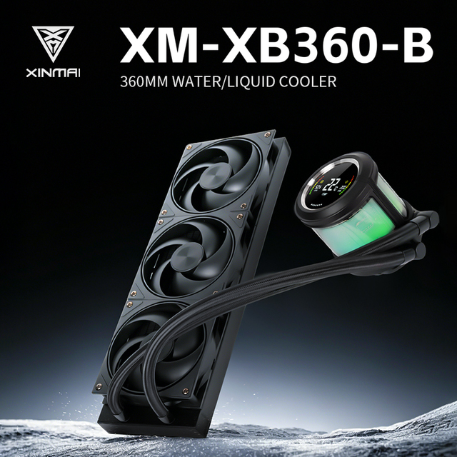 360mm AlO Liquid CPU Cooler with Real Time Temp Display 5V ARGB Water Block Fan for Central Processor Factory Wholesale Price