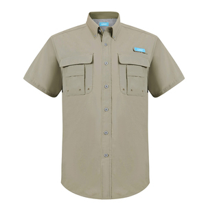 Camisa de Pesca de Manga Corta para Hombre con Logo Personalizado, Anti-UV para Exteriores, de Nailon, Spandex y Poliéster, Estilo Moderno - Product Image 6