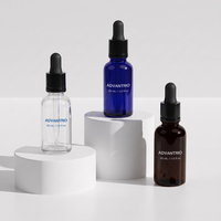Flacon compte-gouttes vide en verre de 30 ml de qualité supérieure pour huiles essentielles, avec bouchon inviolable noir, vente en gros