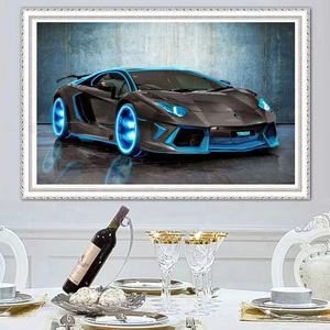 Nouveau artisanat bricolage camion rouge et voiture de <span class=keywords><strong>sport</strong></span> 5d bricolage diamant peinture Kit de broderie salon décoration murale mosaïque plein diamant - Product Image 4