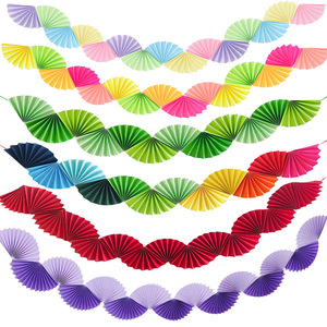 Decoraciones para Fiestas de Cumpleaños DAMAI, Guirnaldas de Papel, Decoración de Fondo con Abanicos de Papel para el Hogar, Tienda, Escenarios de Fiesta, Suministros de Decoración Festiva - Product Image 1