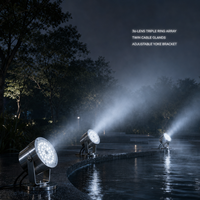 Projecteur de fontaine subaquatique DMX512 IP68 RGBW en acier inoxydable, durée de vie de 50 000 heures, dimmable pour fontaines musicales et jardins aquatiques