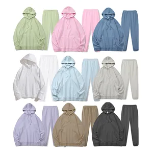 Ensembles de jogging 100% coton pour hommes, vêtements en gros, ensemble deux pièces pour hommes - Product Image 1