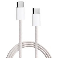 Kabel Data USB-C ke Type-C 60W PD Super Fast Charging 1M 2M untuk Ponsel, Warna Macaron, Kabel Type-C Berlapis Nilon