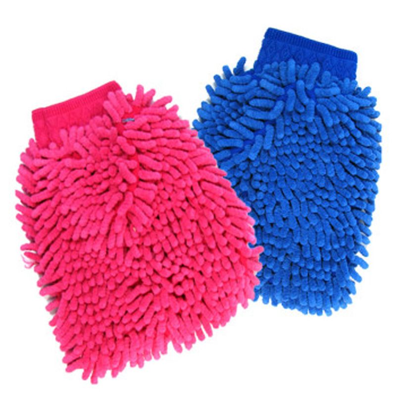 Лидер продаж, белая ткань для мытья с логотипом США, перчатка из микрофибры и синели