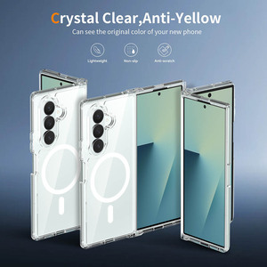 Fundas Delgadas Transparentes Antiamarillas de Acrílico Flexible de 2 mm con Bisagra para Samsung Galaxy Z Fold 6/7/8, Cubierta Magnética de PC para Z Flip 6/7 - Product Image 3