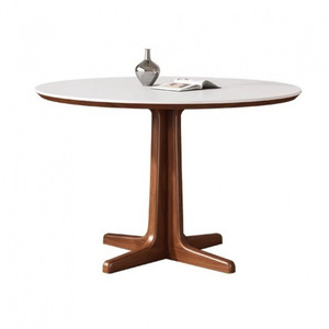 Nordic French Style Solid Wood Round Dining <b>Table</b> Stable Design For Small Homes And Apartments - Product Image 5