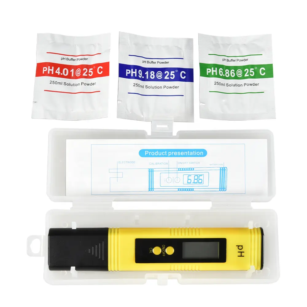 Sıcak satış cep dijital PH ölçer test cihazı akvaryum havuz suyu şarap için LCD kalem monitör özel marka