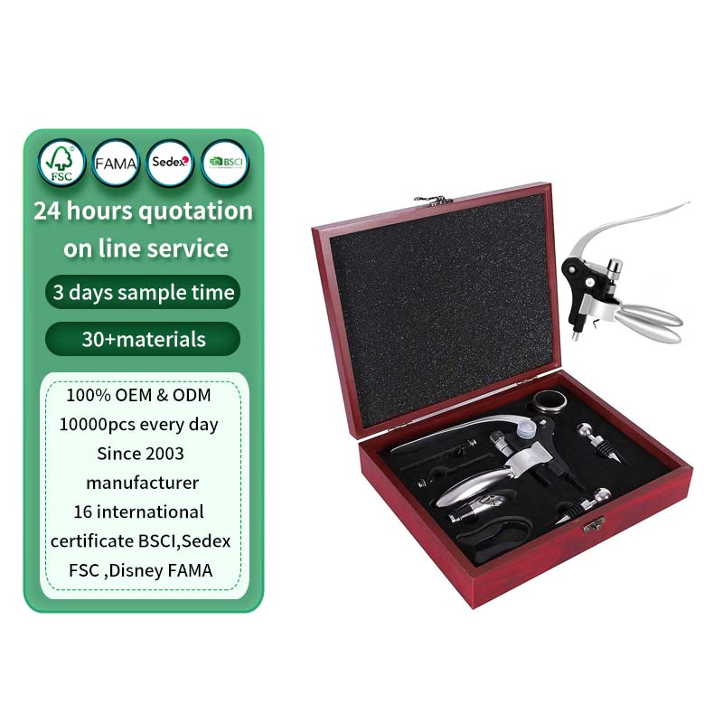 Винная открывалка, подарочный набор с деревянной коробкой для юбилея, рождественская Свадьба, подарки на день Святого Валентина