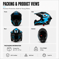 Nouveau casque de motocross intégral pour enfants et jeunes, fermeture rapide ABS, moto tout-terrain MX ATV, toutes saisons, logo personnalisé OEM
