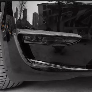 Accesorios externos cromados de fibra de carbono ABS automotriz OEM adecuados para la decoración de la lámpara antiniebla delantera Tesla 2021 Model <span class=keywords><strong>Y</strong></span> - Product Image 2