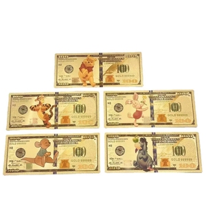 Nouvelle Banque de billets d'anime Little Bear America 2026 plaquée or pour cadeaux - Product Image 1