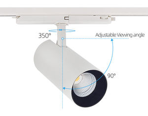क्रोन आधुनिक वाणिज्यिक 10 डब्ल्यू उच्च लुमेन ट्रैक लाइट नेतृत्व वाले ज़ूम ने एल्यूमीनियम बॉडी कोब ट्रैक प्रकाश - Product Image 6
