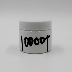 White Cream Powder Dispenser 50g PET Wide Mouth Cylinder Cosmetic Packaging <b>Jar</b> HC 025 - Product Image 1