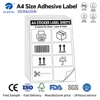 Feuilles d'étiquettes autocollantes sans bois A4, papier autocollant blanc vierge imprimable pour impression laser, jet d'encre, bureau, expédition, codes-barres