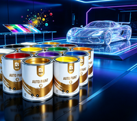 Peinture automobile acrylique liquide 2K à couleurs riches, réparation de rayures, revêtement en spray, peinture perlée, peinture métallisée, haute brillance, sans décoloration, pour réparation automobile