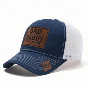 Casquette de camionneur en coton structuré à 6 panneaux de style Richardson 112 de haute qualité personnalisée avec patch en cuir - Product Image 3
