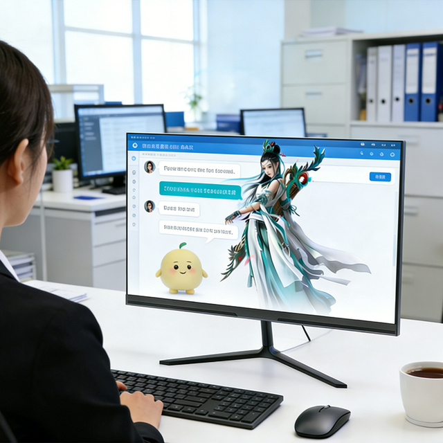 21.5 Inch FHD 1080P LCD Monitor 75Hz Ultra Slim Frameless LED Display VESA Mount Office Computer Monitor for Business