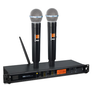 Sistema de Micrófono Inalámbrico Portátil de 2 Canales OEM UX22 Profesional, Dinámico, Cardioide, Metálico, con Alcance de 262 Pies y Cancelación de Ruido - Product Image 1