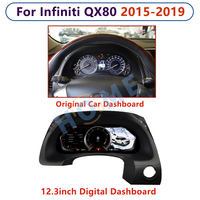 Instrumen mobil Speedometer Cluster pengukur Panel dasbor LCD mil Monitor untuk Toyota Nissan Patrol Y62 INFINITI QX80 2015-2020