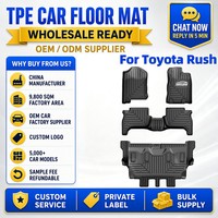 Tapis de sol de voiture sur mesure en TPE SONSANG pour Toyota Rush RHD, vente en gros d'usine B2B, tapis de sol de voiture 3D sur mesure