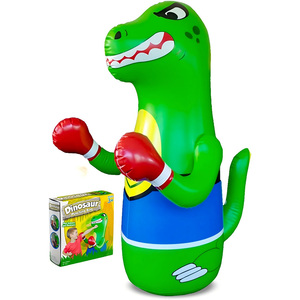 Green Dinosaur Inflatable <b>Punching</b> <b>Bag</b> for Kids Ages 3+ Indoor and Outdoor Play - Product Image 1