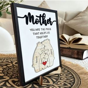 Décoration personnalisée en bois pour la maison avec le nom des enfants, cadeau pour la fête des mères - Product Image 1